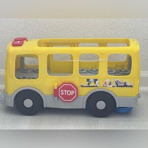 Fisher-Price Yellow School Bus Toy with Stop Sign